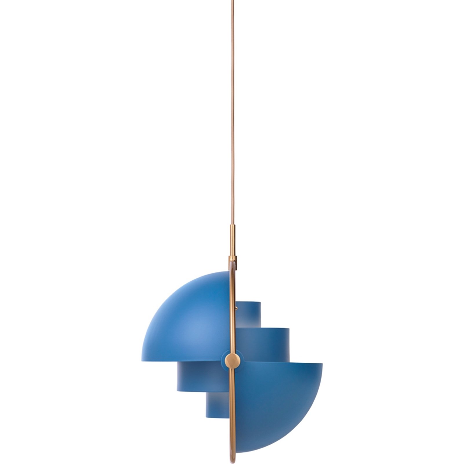 Multi-Lite Candeeiro Suspenso ø36 Brass/Blue - GUBI