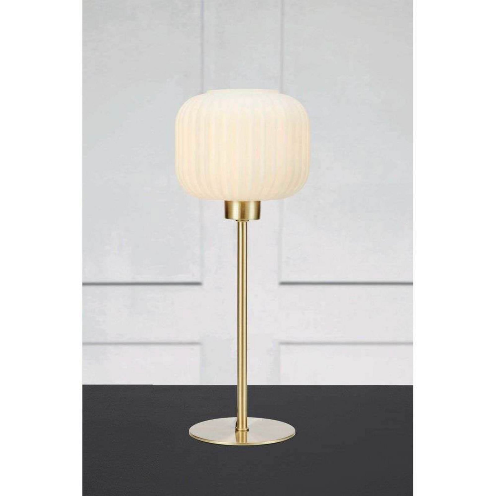 Sober Bordslampa Small Brushed Brass/White Marksl&ouml;jd - Vardagsrum - Glas
