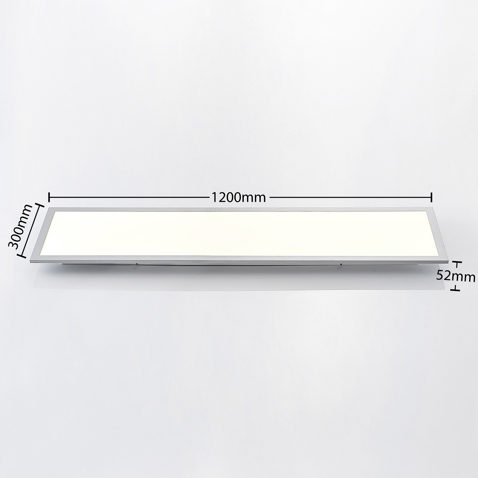Lindby Kjetil LED ceiling panel app RGB 120 x 30cm