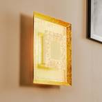 LED-vägglampa Window, 32 x 32 cm, guld