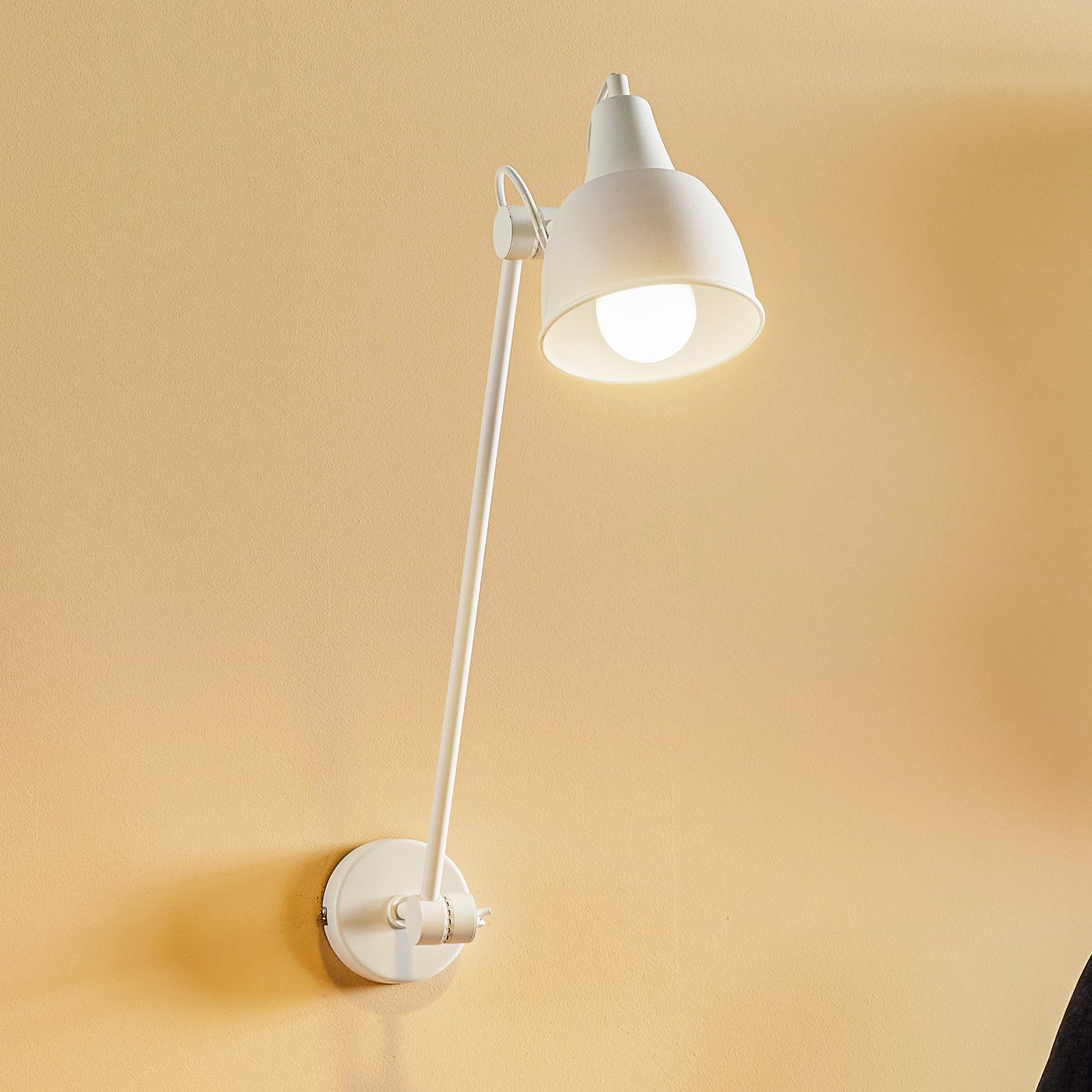 Wandlamp 814, verstelbaar, 1-lamp, wit