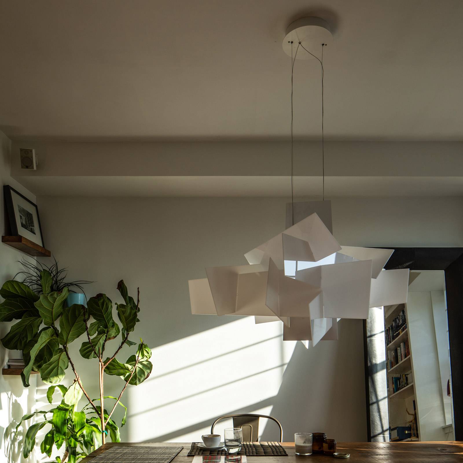 Lampa wisząca LED Foscarini Big Bang, biała, Ø 96 cm