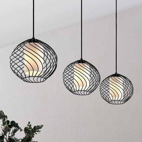Lindby Cedrice bur-pendellampe, 3 lyskilder
