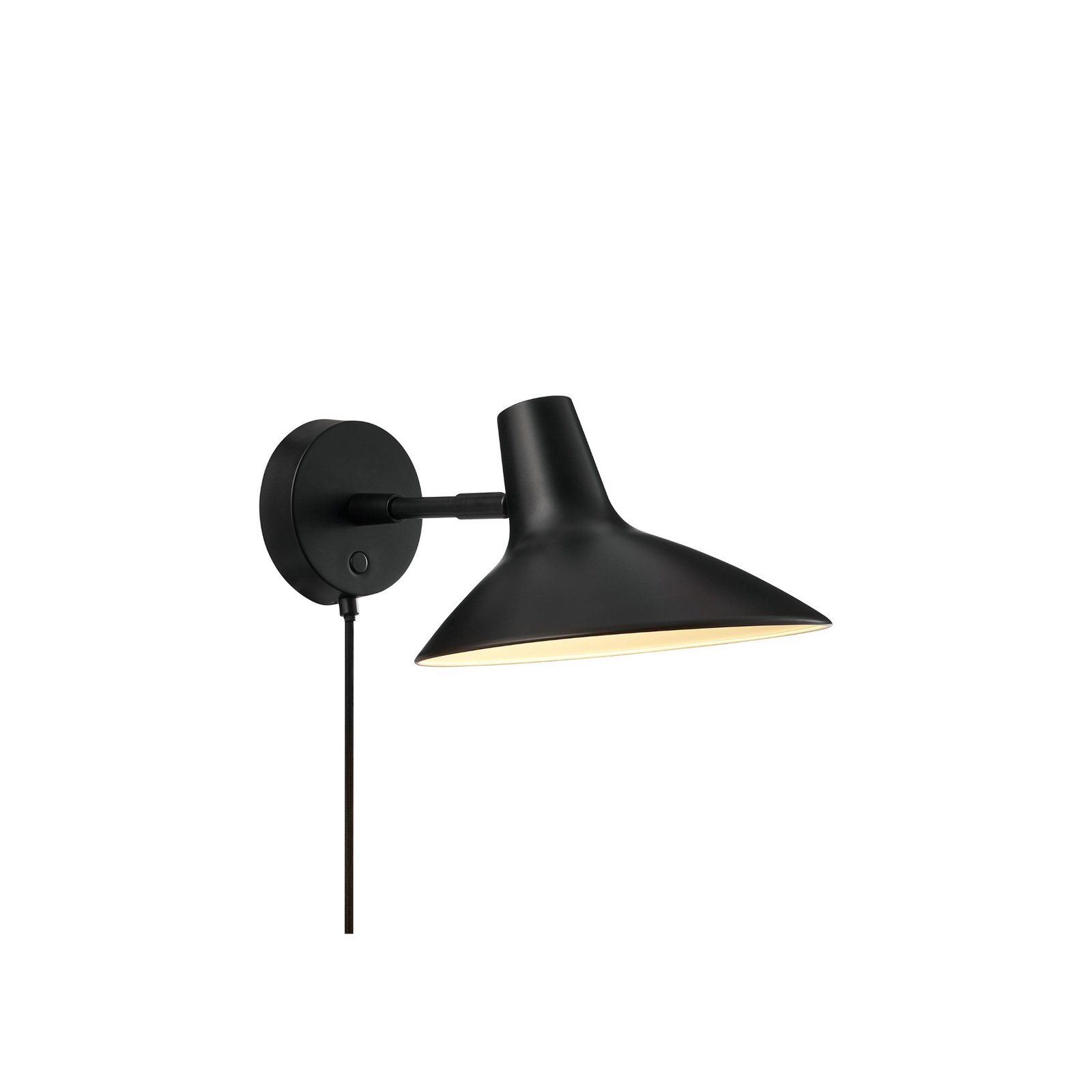 Darci kort væglampe, udspring 33,5 cm, sort