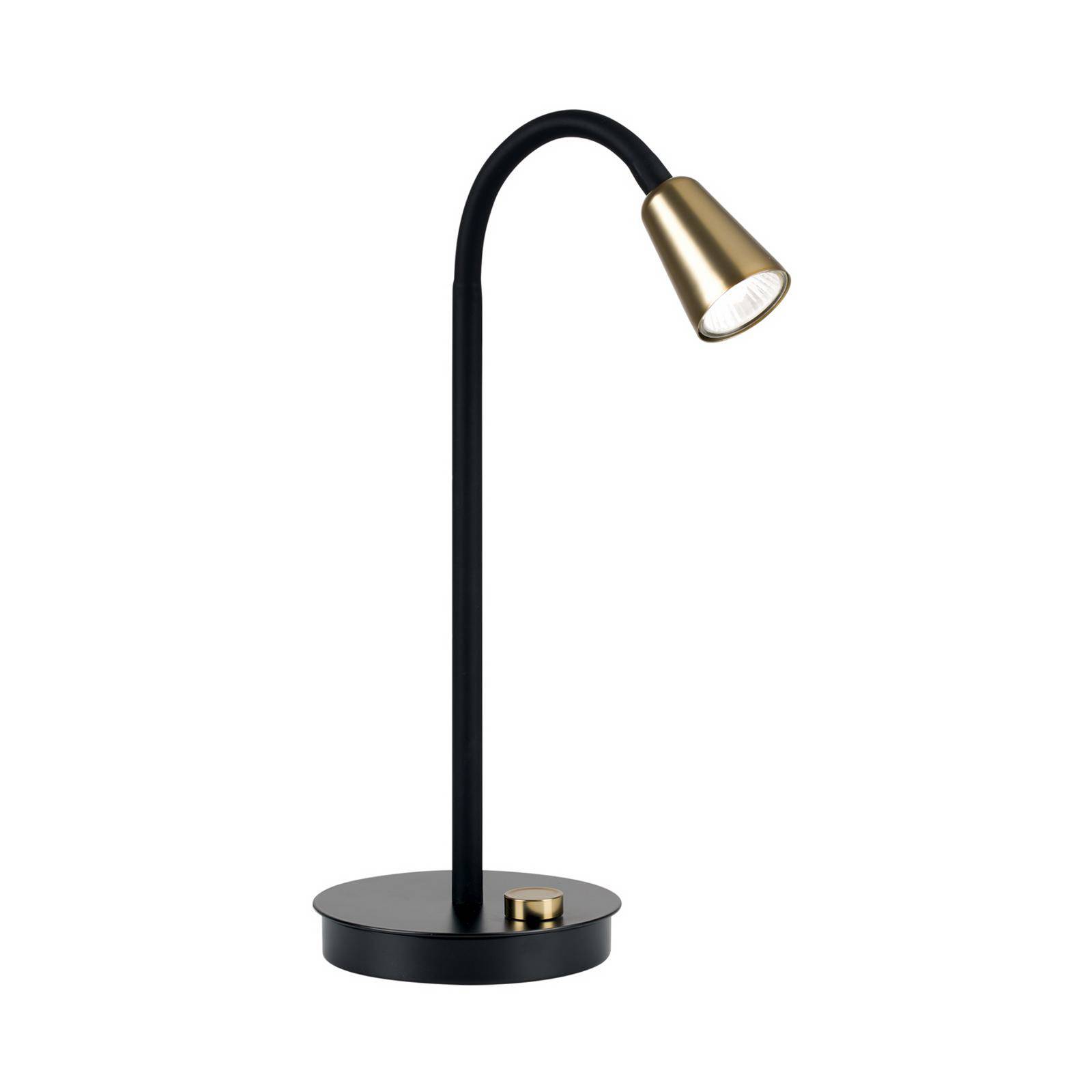 Tischleuchte Dotty, messing, Höhe 45 cm, Fuß, Dimmer, GU10