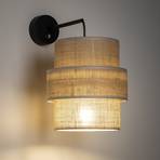 Calisto zidna svjetiljka, juta, prirodno smeđa, prekidač