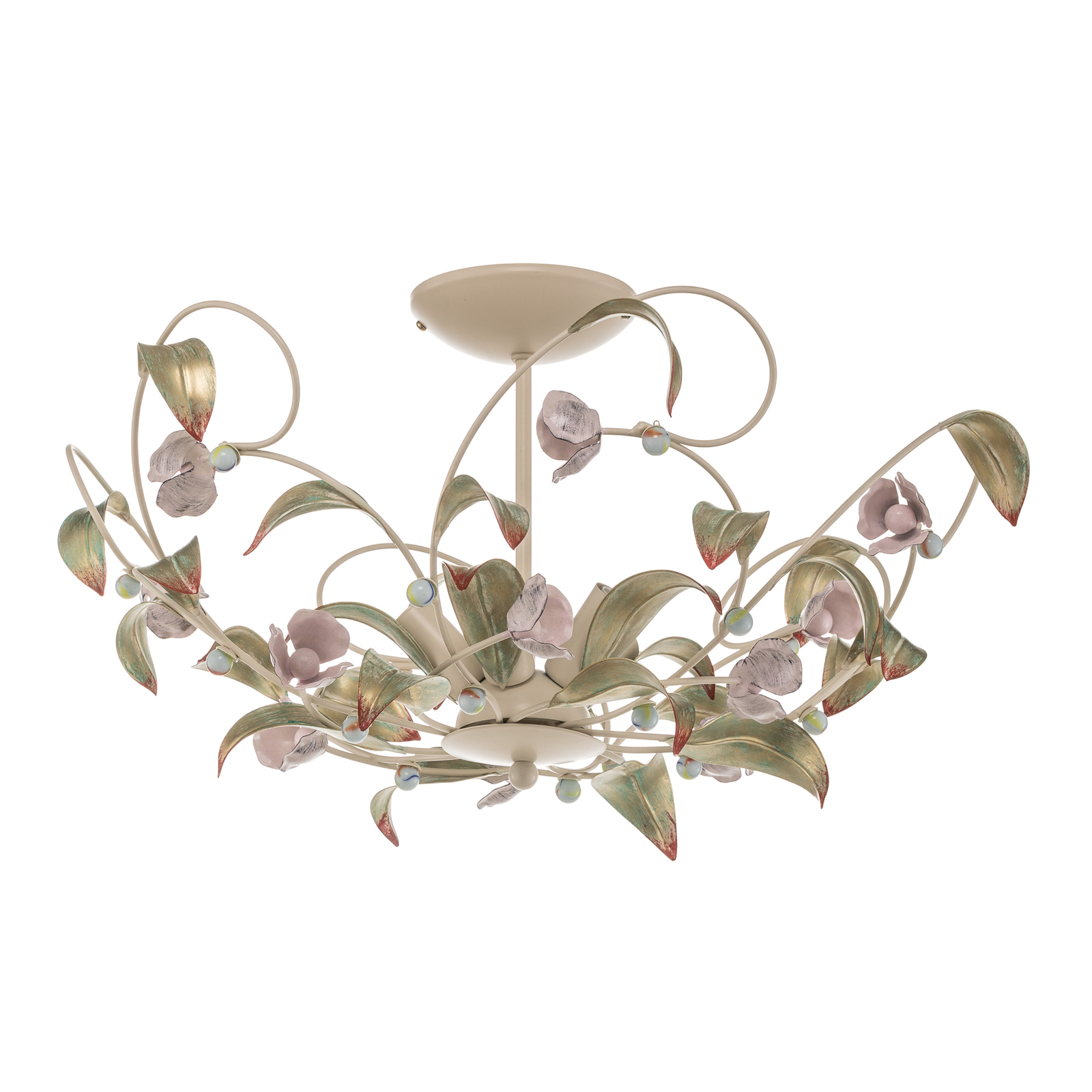 Rose ceiling light as a chandelier, 5-bulb