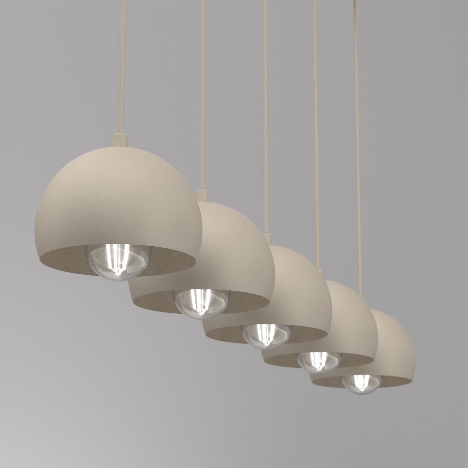 Sool hanging light, beige, length 95 cm, 5-bulb, metal, E27 Sool hanging light, beige, length 95 cm, 5-bulb, metal, E27