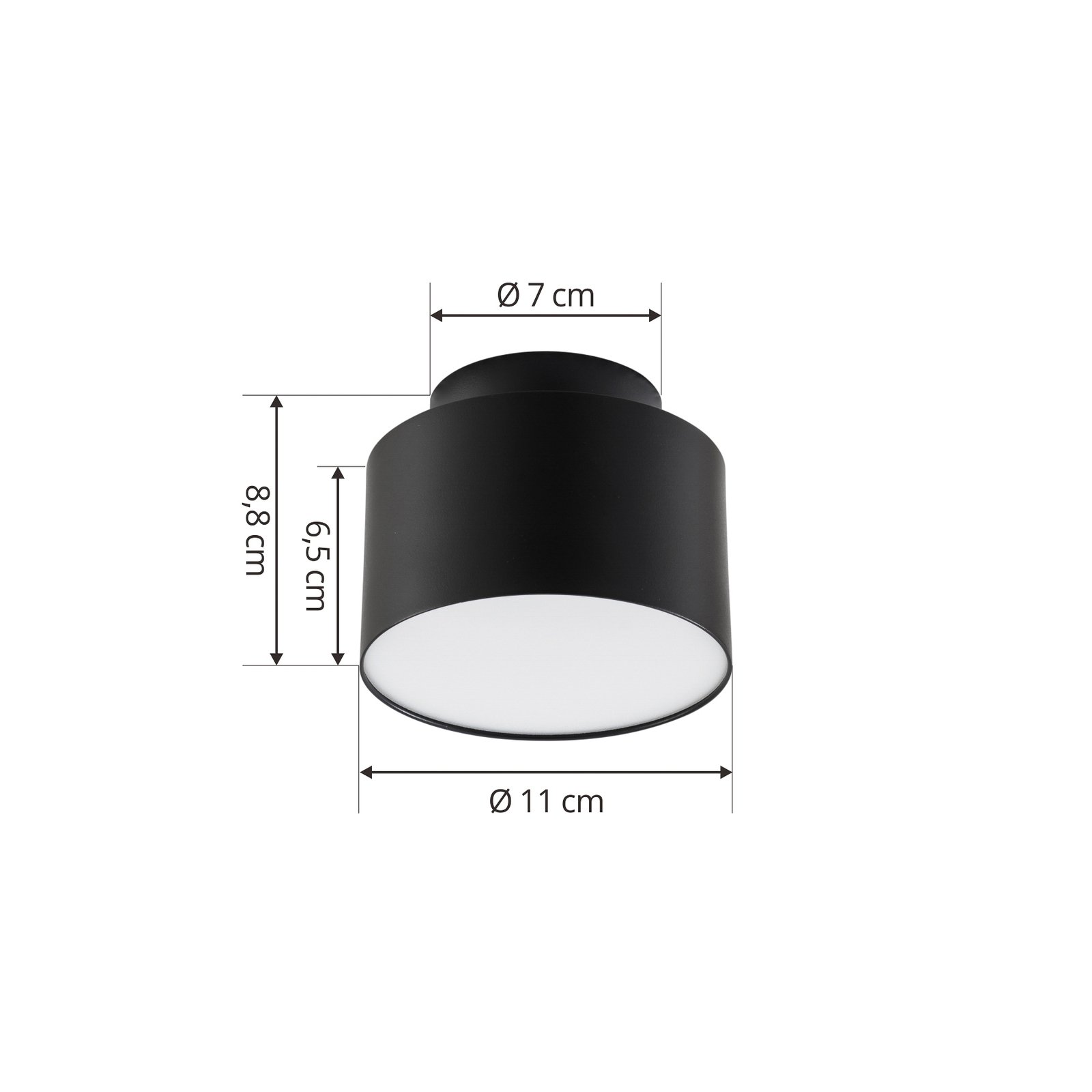 Lindby LED-Strahler Nivoria, 11 x 8,8 cm, sandschwarz, 4er