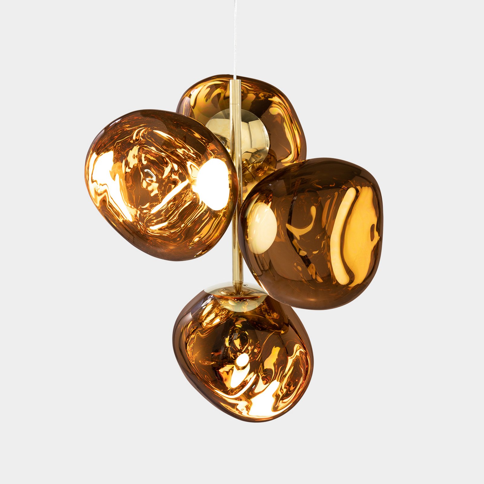 Tom Dixon LED hanging light Melt Chandelier Mini, gold