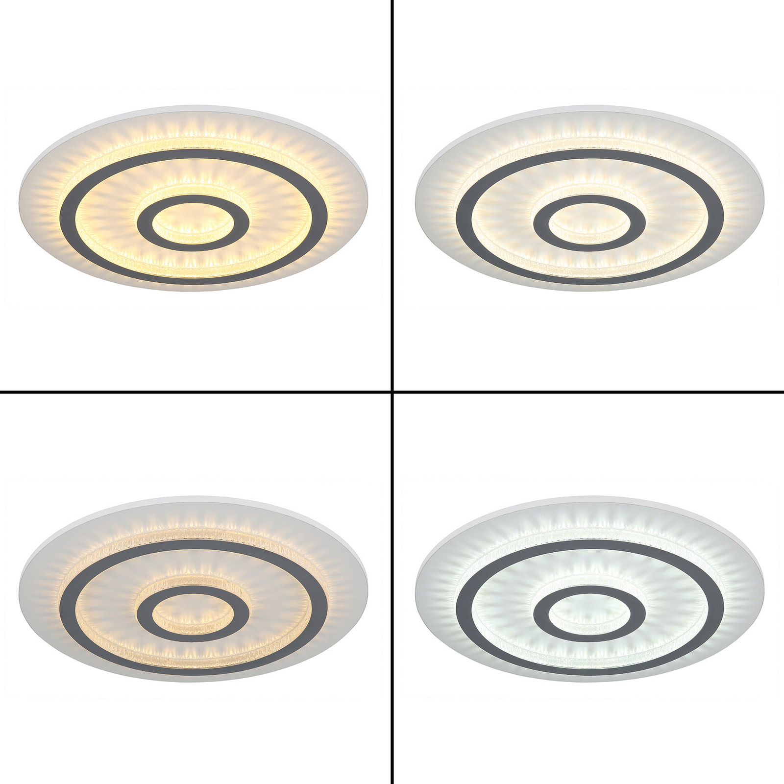 LED plafondlamp Jayden, wit/antraciet, CCT, dimbaar