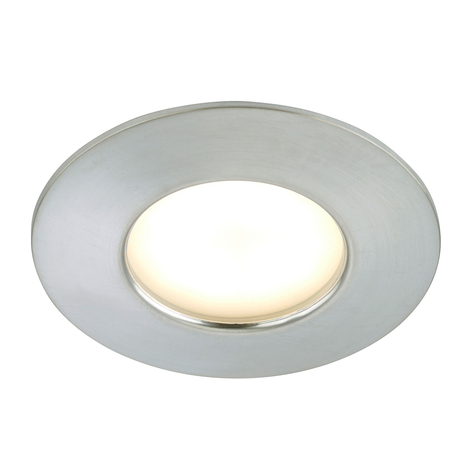 Alufarbene LED-Einbauleuchte Felia, IP44