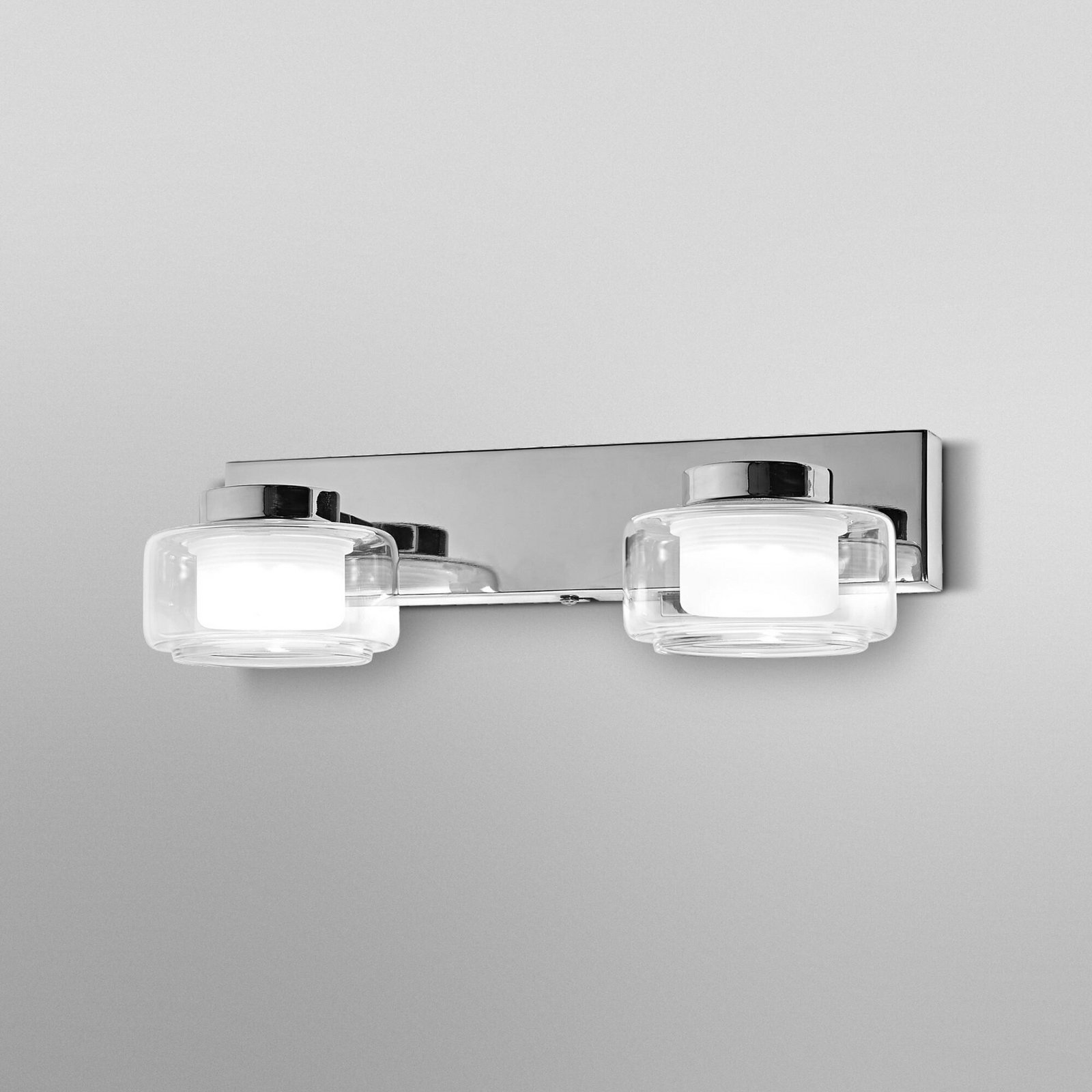OSRAM LED απλίκα ORBIS FLAME, χρώμιο, 2 φώτα, CCT, IP44
