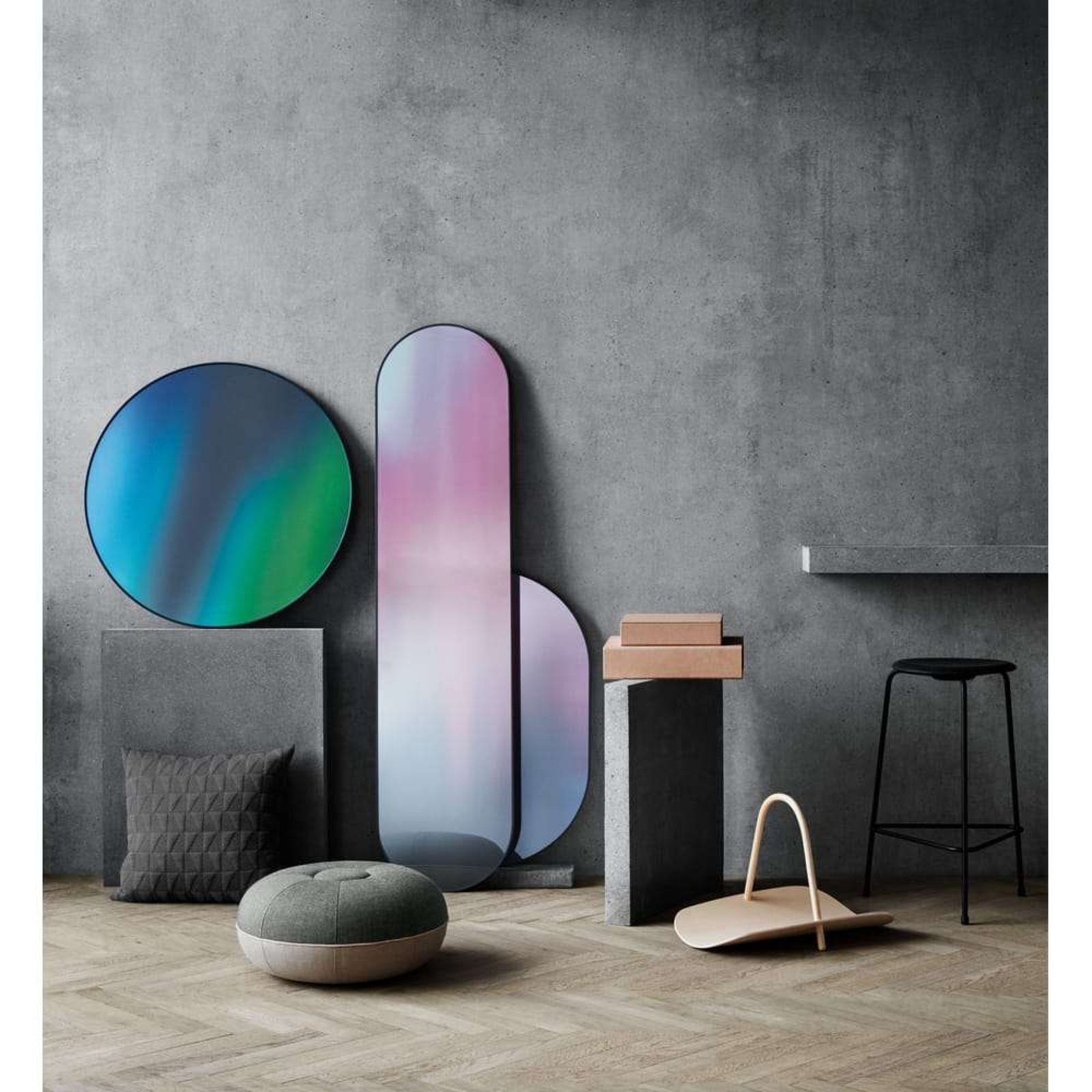 Mirror Round Green - Fritz Hansen