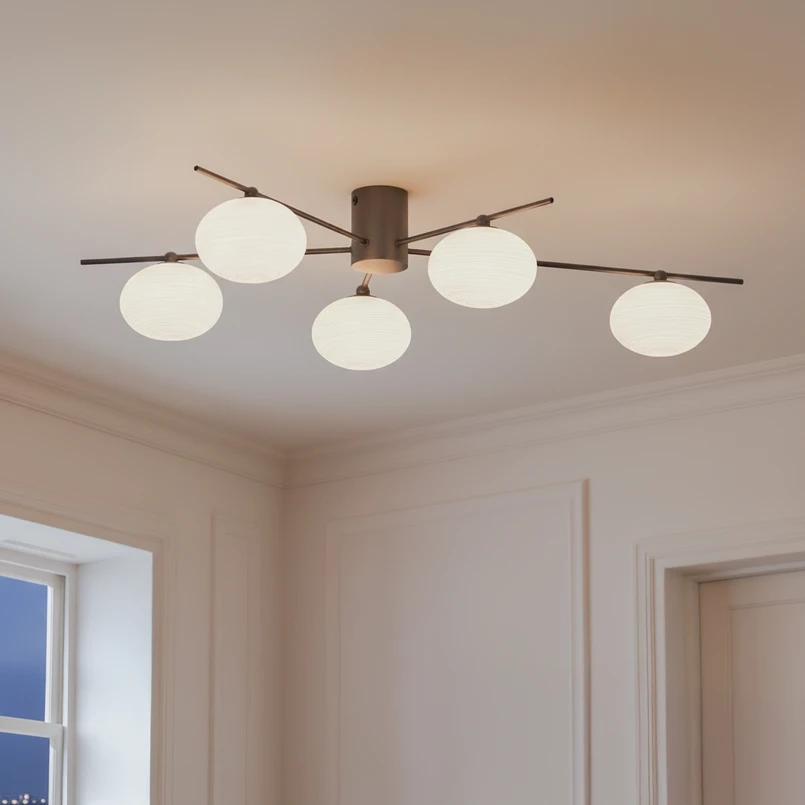 Lindby - Valisa 5 Plafond Svart