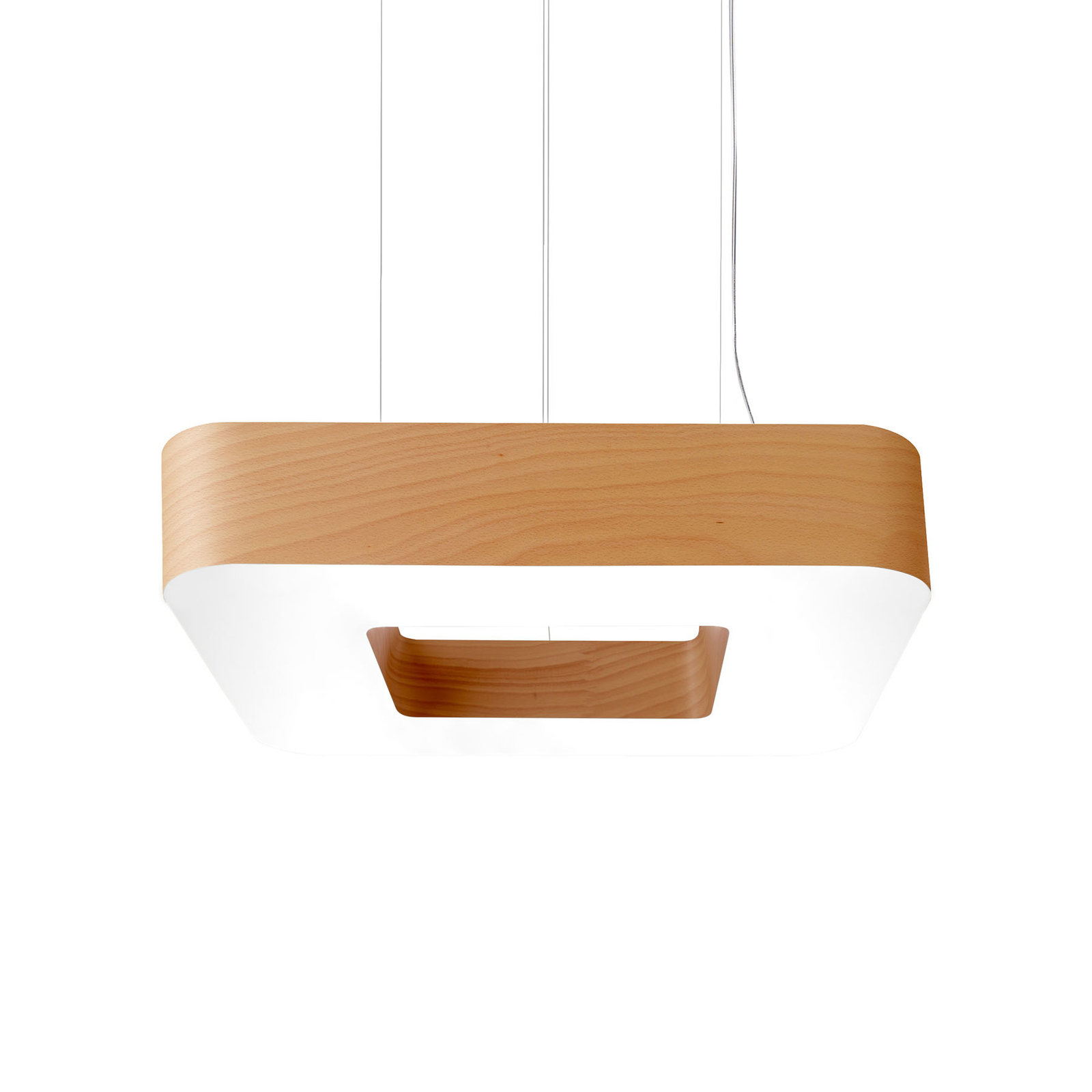 LZF Cuad LED-Hängeleuchte 0-10V dim, Holzfurnier