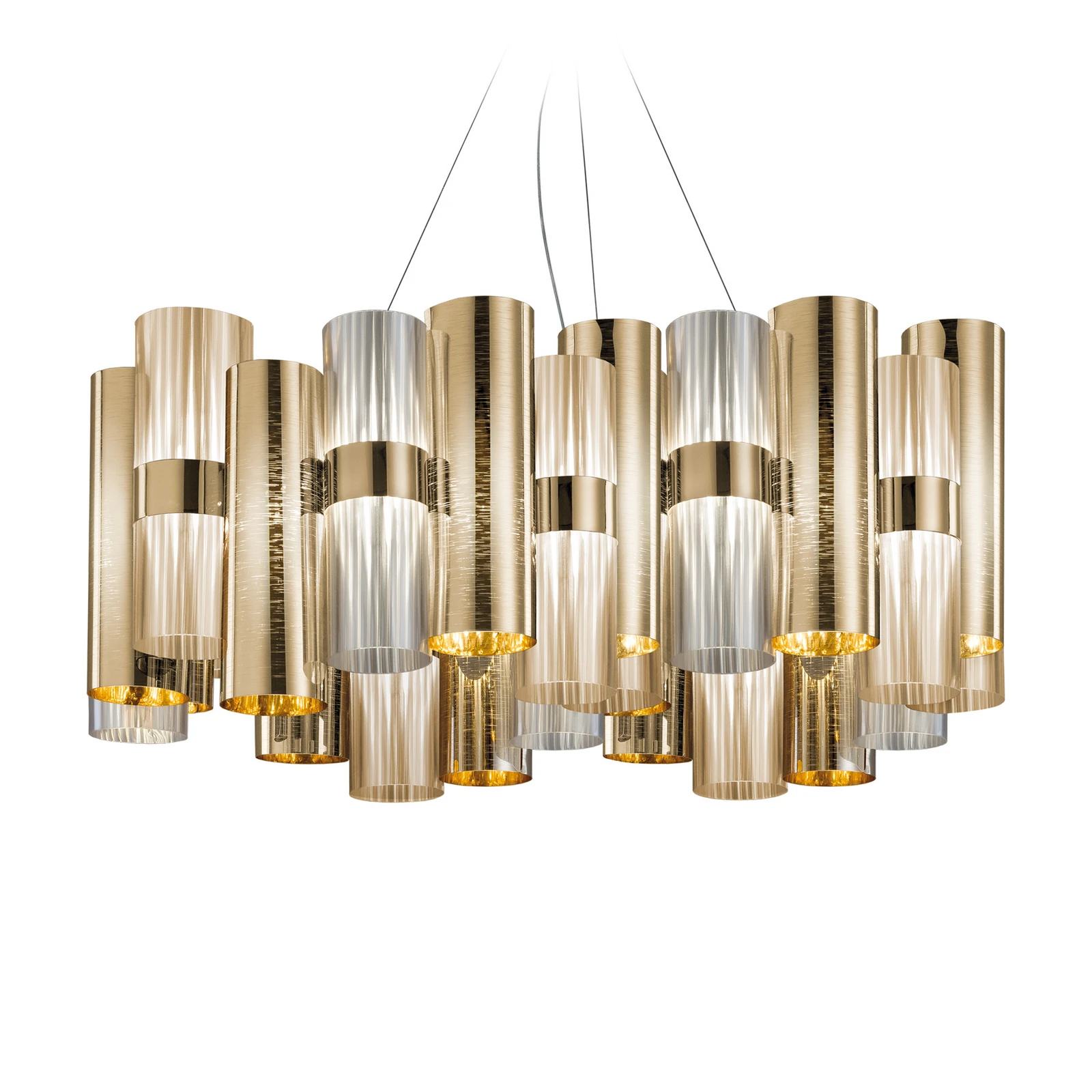 Slamp La Lollo L LED závěsné světlo, Ø80cm, zlatá