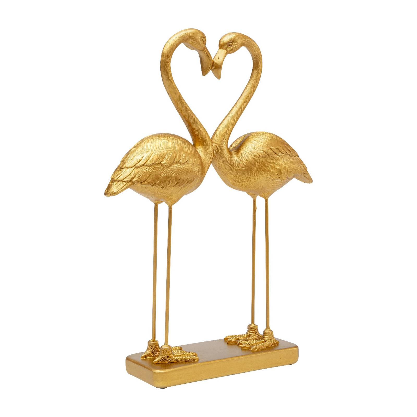 KARE Deko-Figur Flamingo Love, goldfarben, Höhe 39 cm