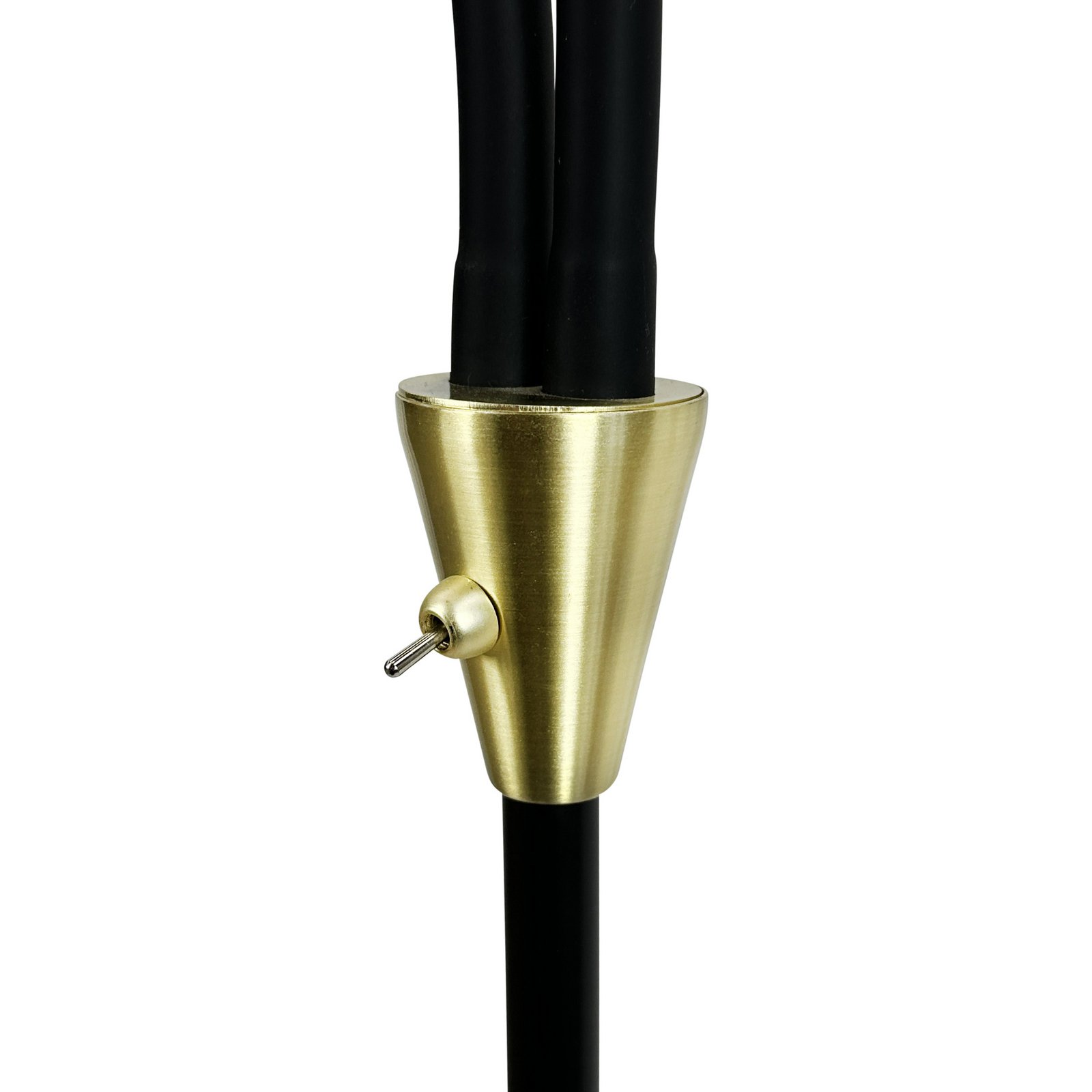 Dyberg Larsen Stojna svetilka Lilje, črna, višina 135 cm, 2-delna.