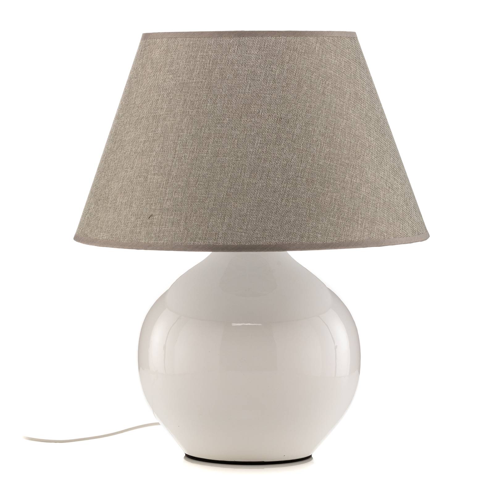 Lampe à poser Sfera hauteur 53 cm blanche/grise