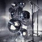 Tom Dixon Mirror Ball Floor Chandelier, silberfarben, 182 cm