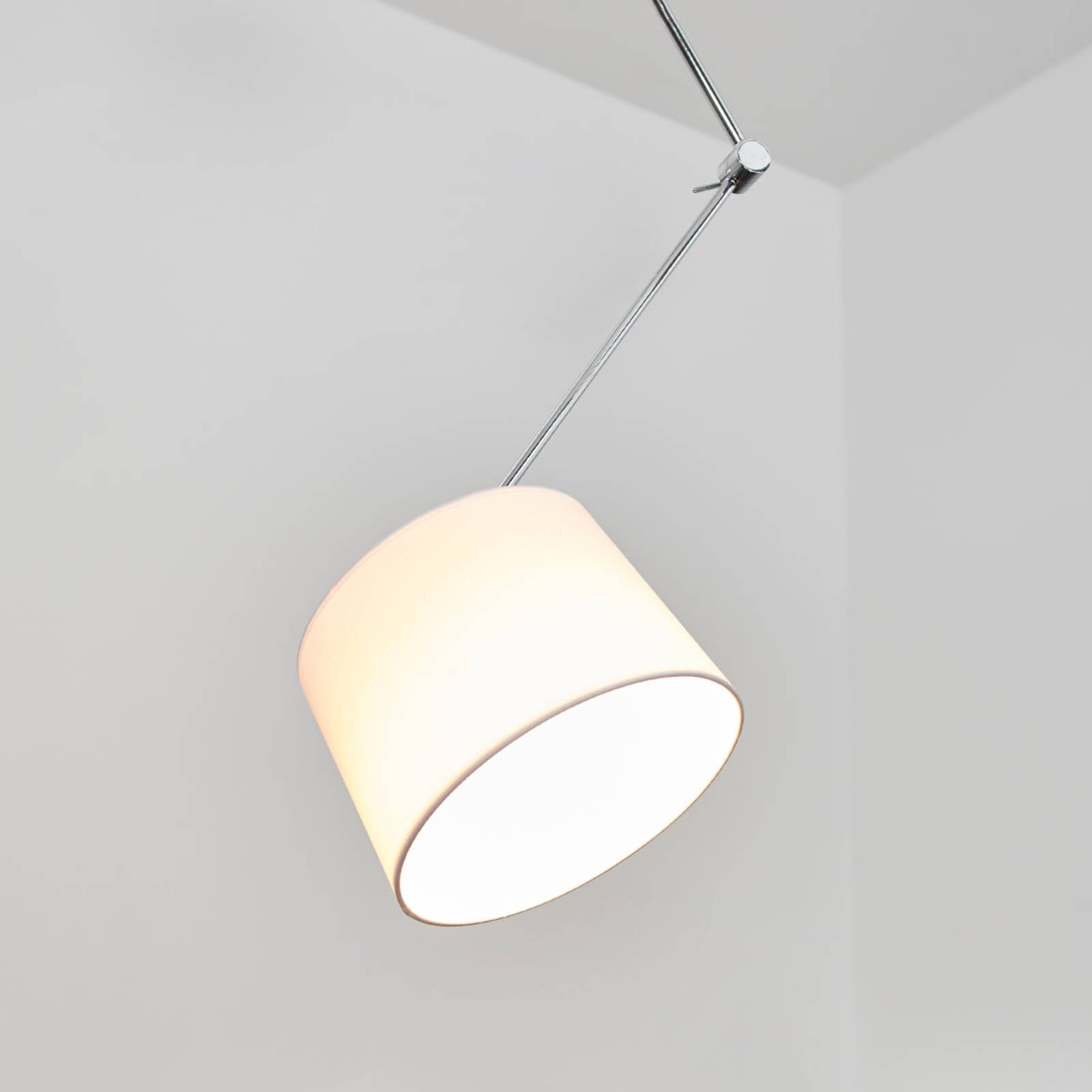 Photos - Chandelier / Lamp Lucande Fabric hanging light Jolla with cantilever arm 