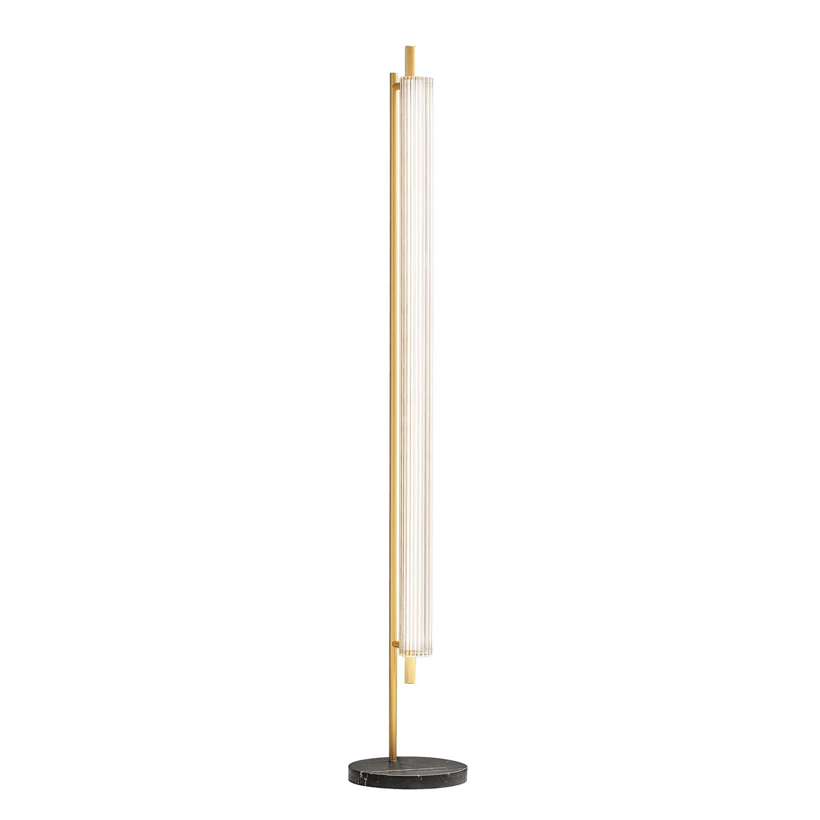 OLEV LED-Stehleuchte TRISEL, gold, Metall, 2.700 K, dimmbar