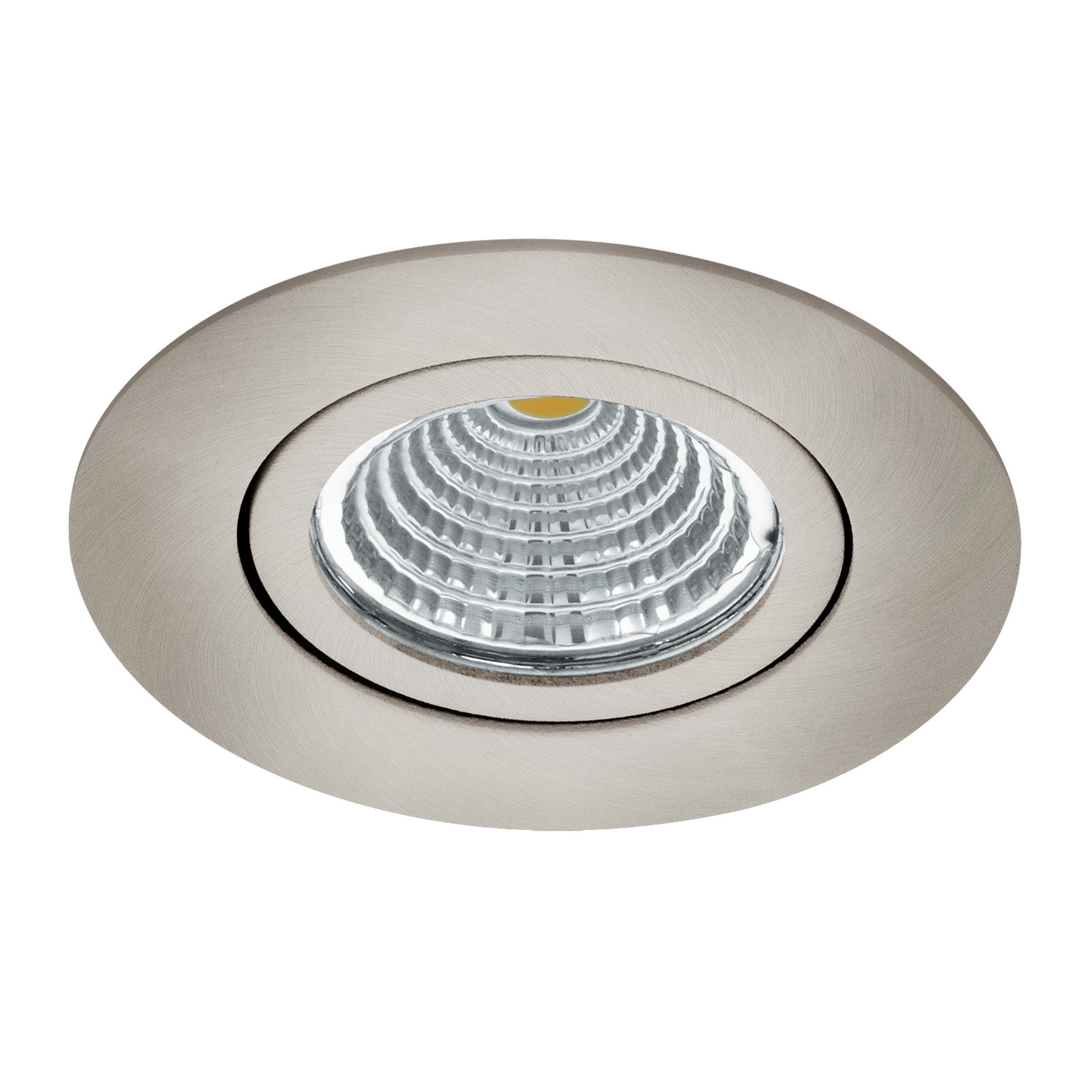 EGLO Saliceto downlight round rotatable 2,700 K nickel, for Living / Dining Room, aluminium, 6 W, energy efficiency: A+, H: 4.2 cm