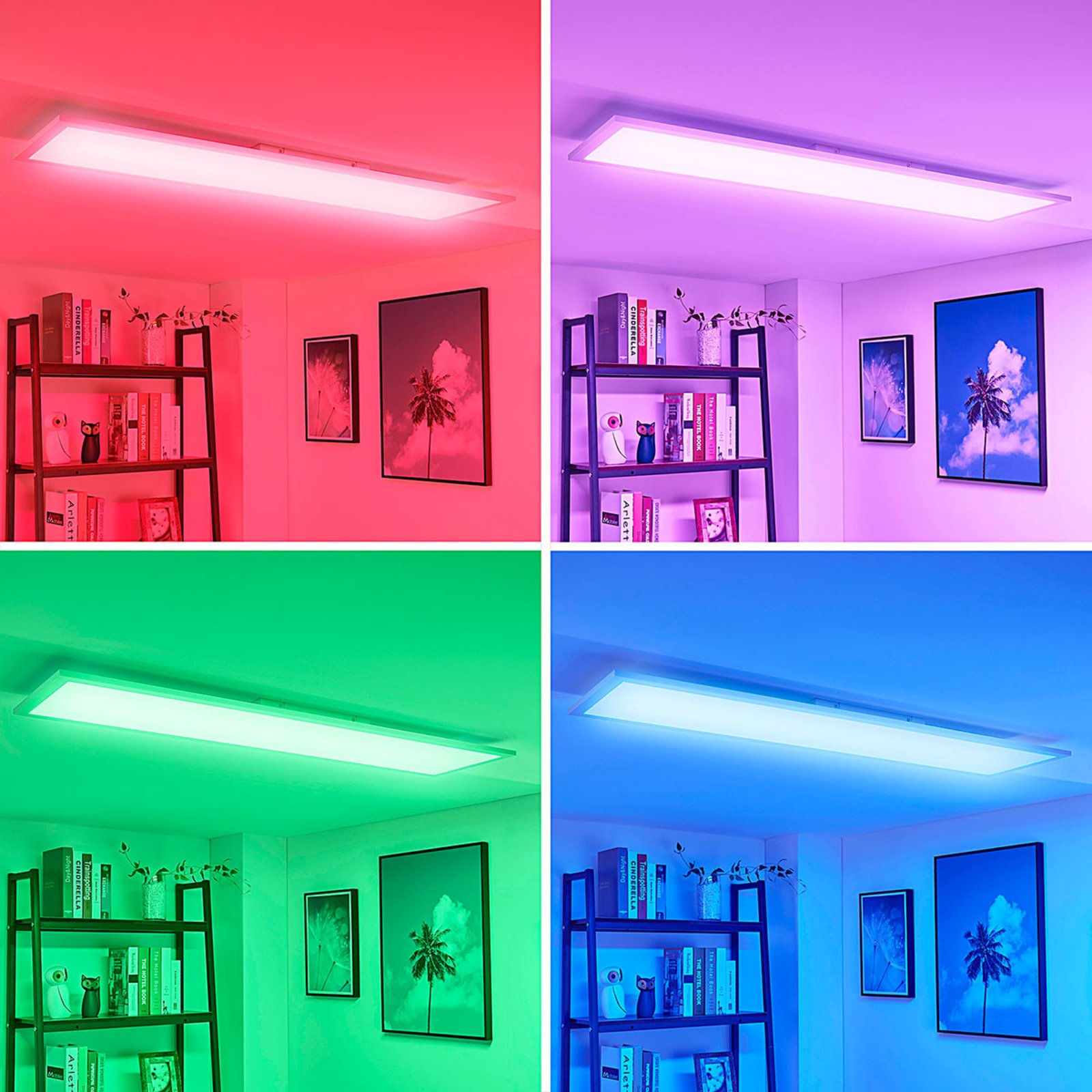 Arcchio Tinus panel LED, RGB, 119,5 cm x 29,5 cm