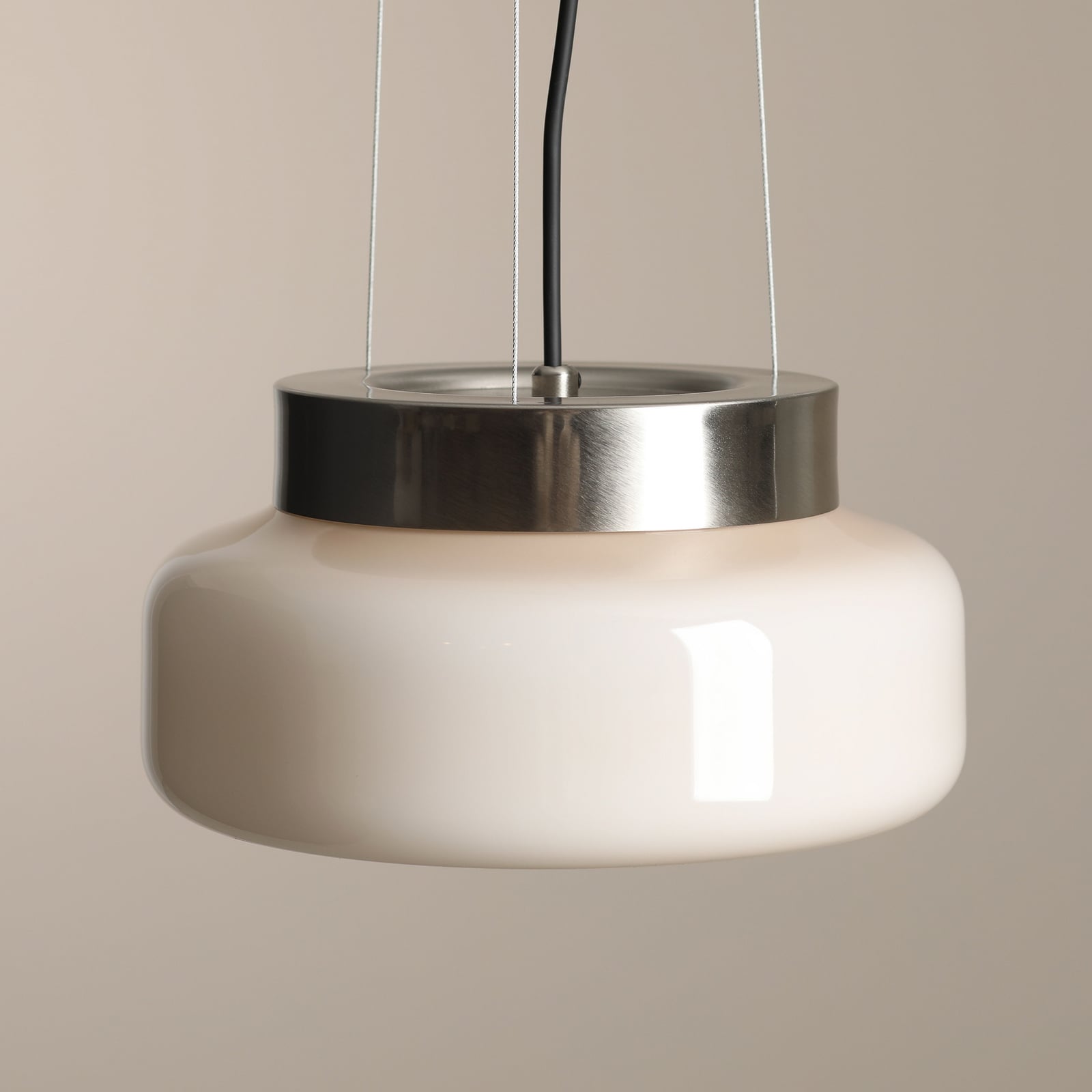 Viseća lampa BonBon, krem, Ø 25 cm, staklo - Aldex