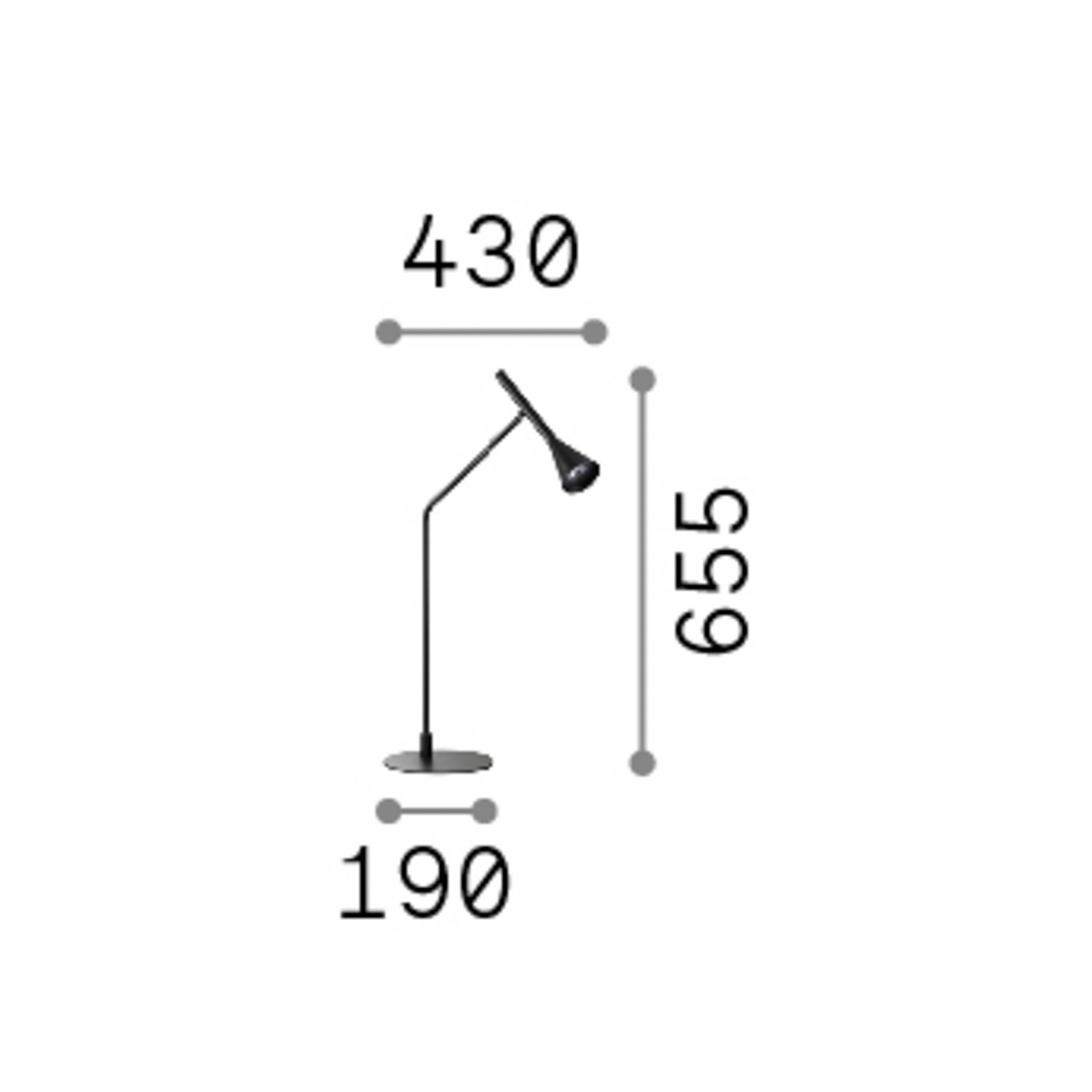 Stolová LED lampa IDEAL LUX Diesis, mosadz, výška 65 cm, stmievač Stolová LED lampa IDEAL LUX Diesis, mosadz, výška 65 cm, stmievač