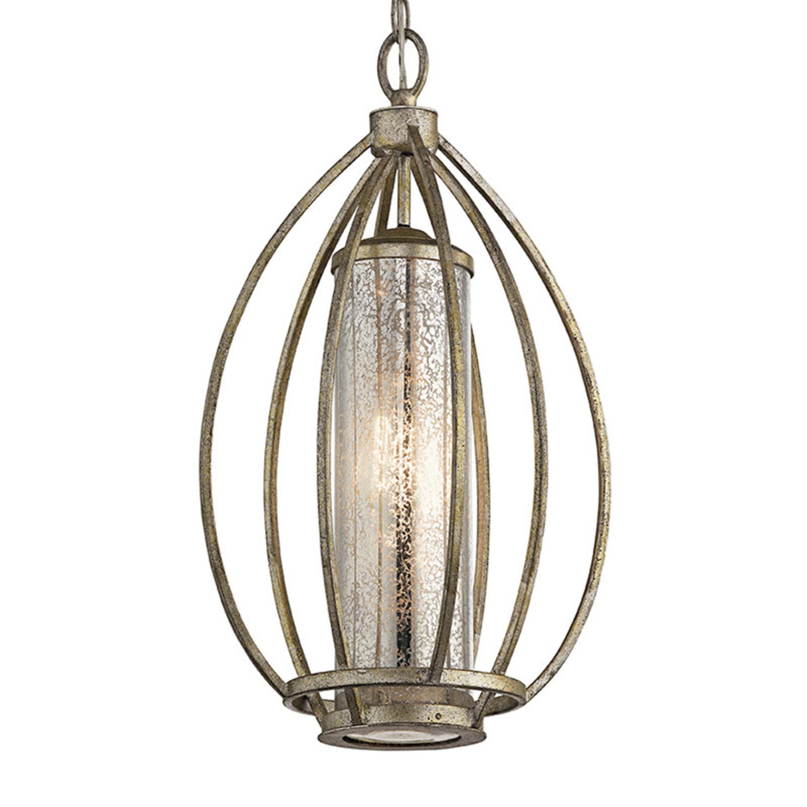 Rosalie hanging lamp with a gold finish
