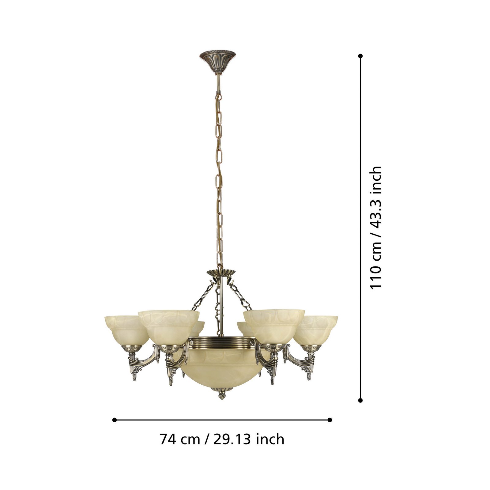 Suspension Marilla à 9 lampes