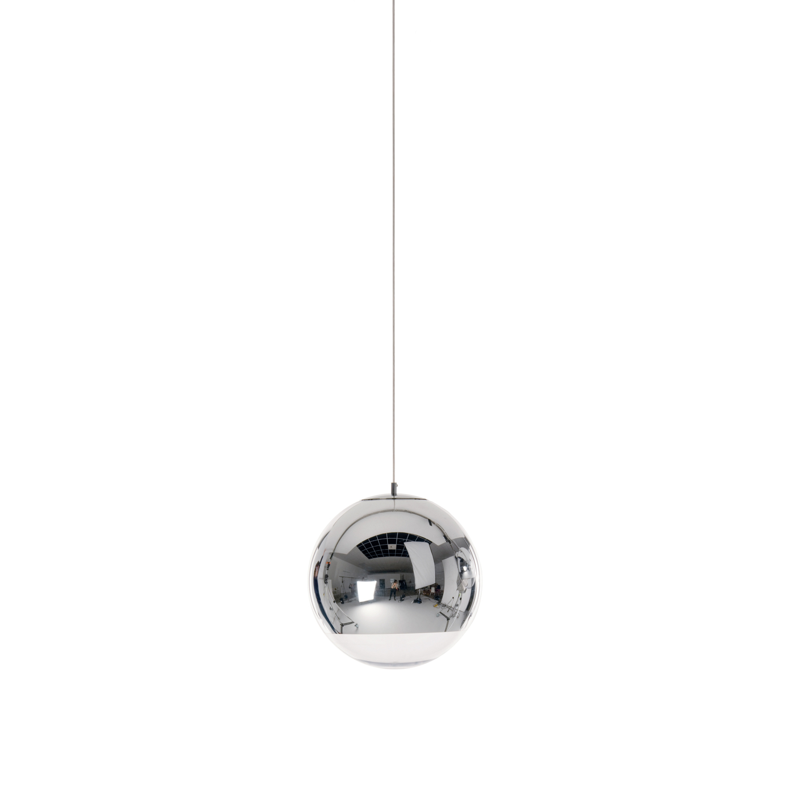 Candeeiro de suspensão LED Mirror Ball Ø 40 cm cromado Tom Dixon