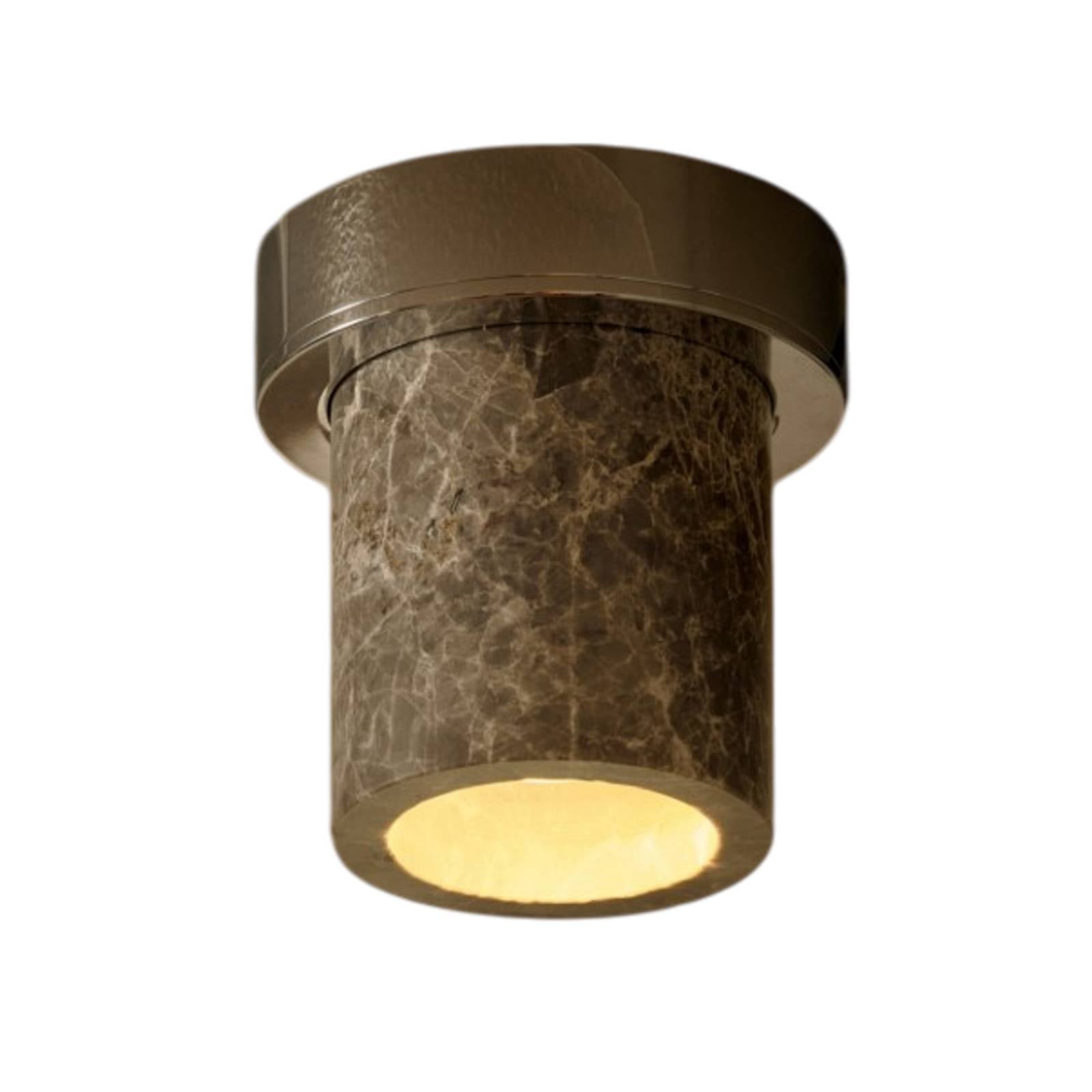 Lampa sufitowa Miss Marble, szaro-srebrna, GU10 MR11