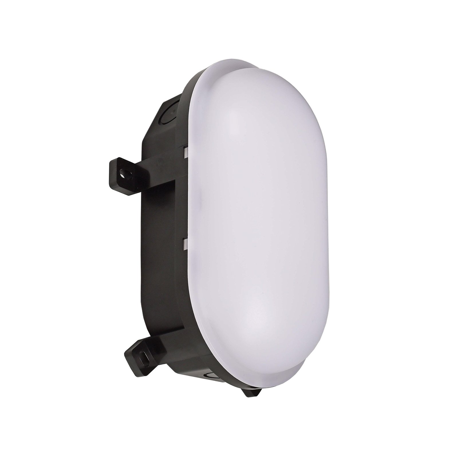 Luminaire pour pièces humides LED Sotano, noir, interrupteur DIP