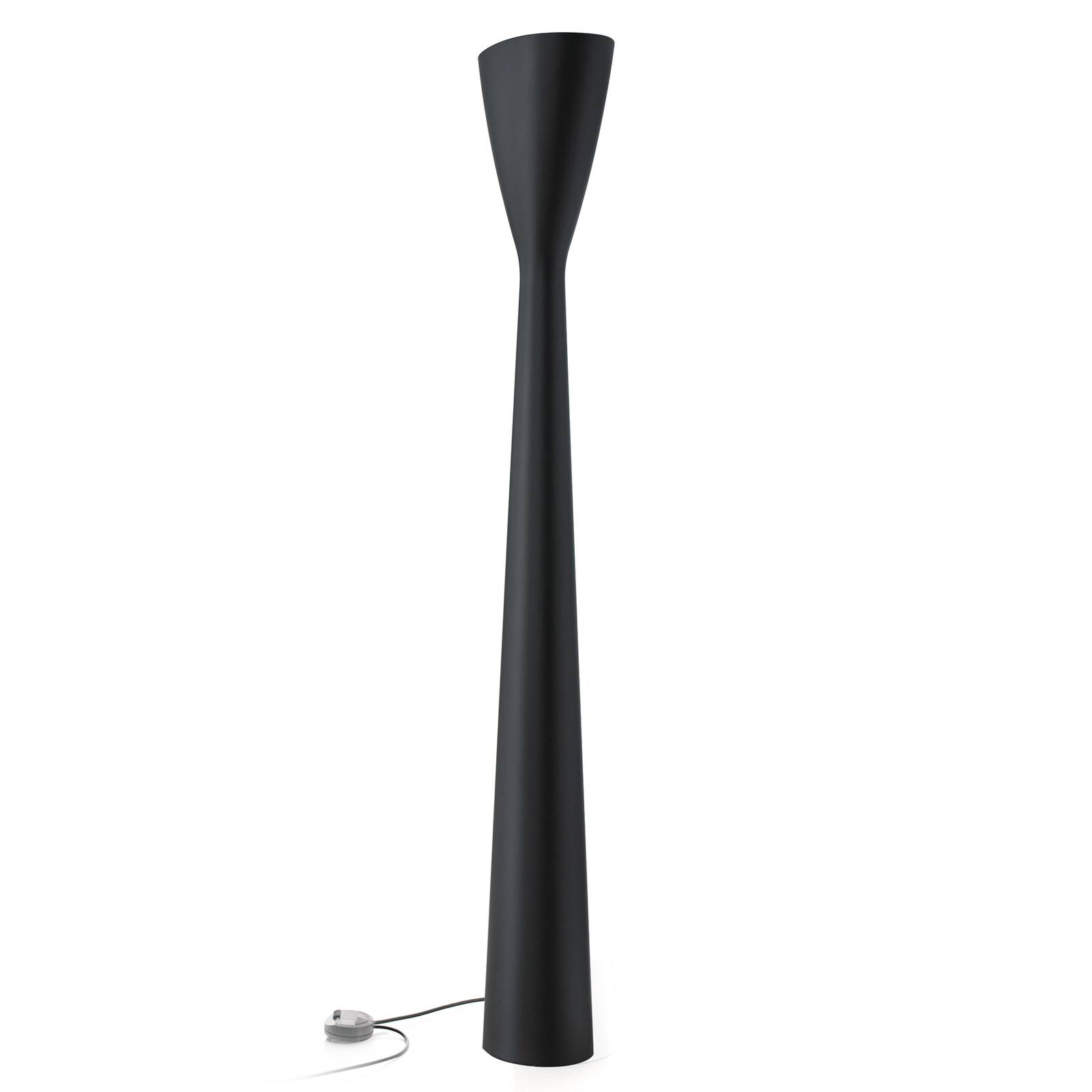 Lampadaire indirect LED Carrara variateur noir