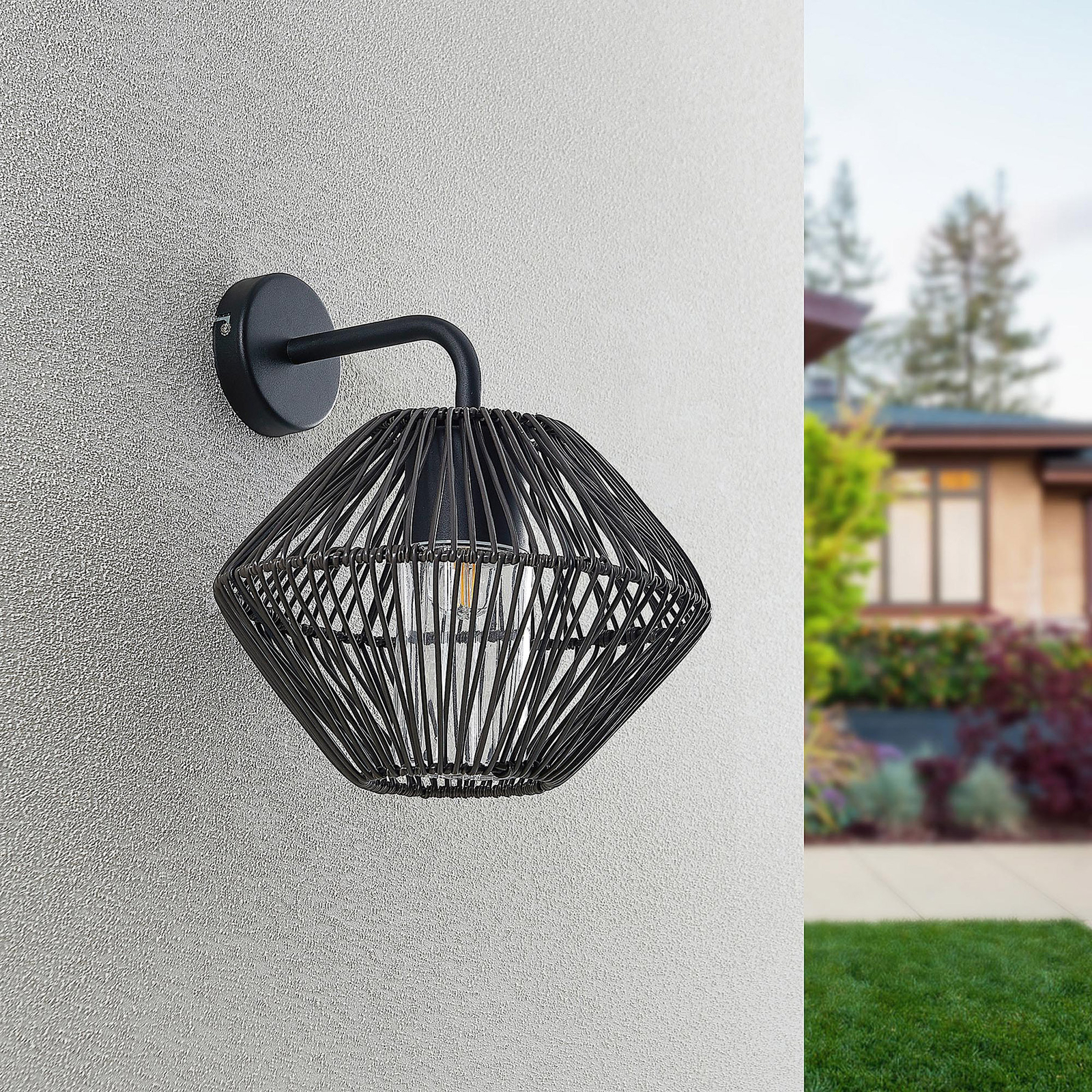 Lindby Kolton outdoor wall light, cage