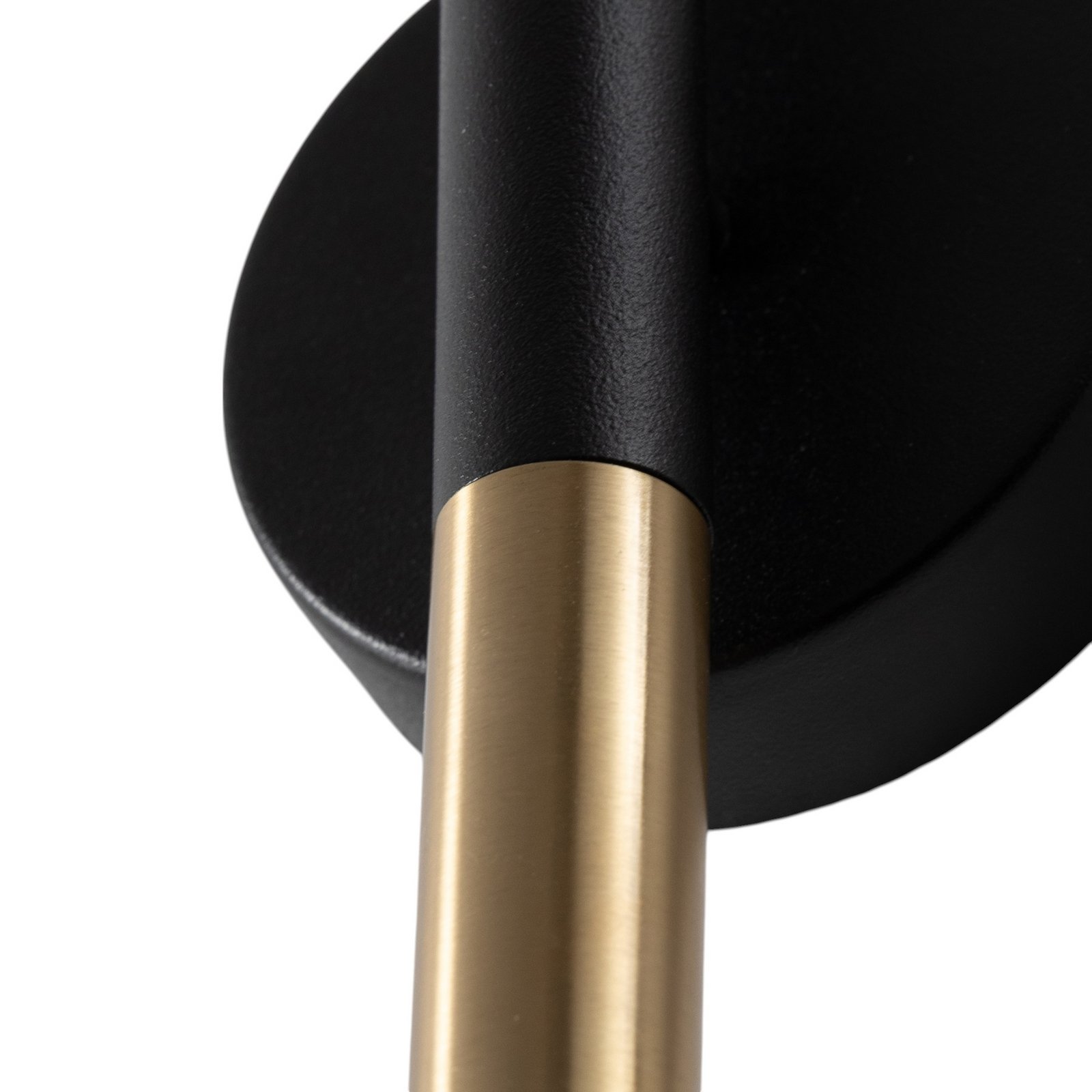 Aplică de perete Sopel Lux, 2 becuri, negru/auriu, înălțime 38 cm