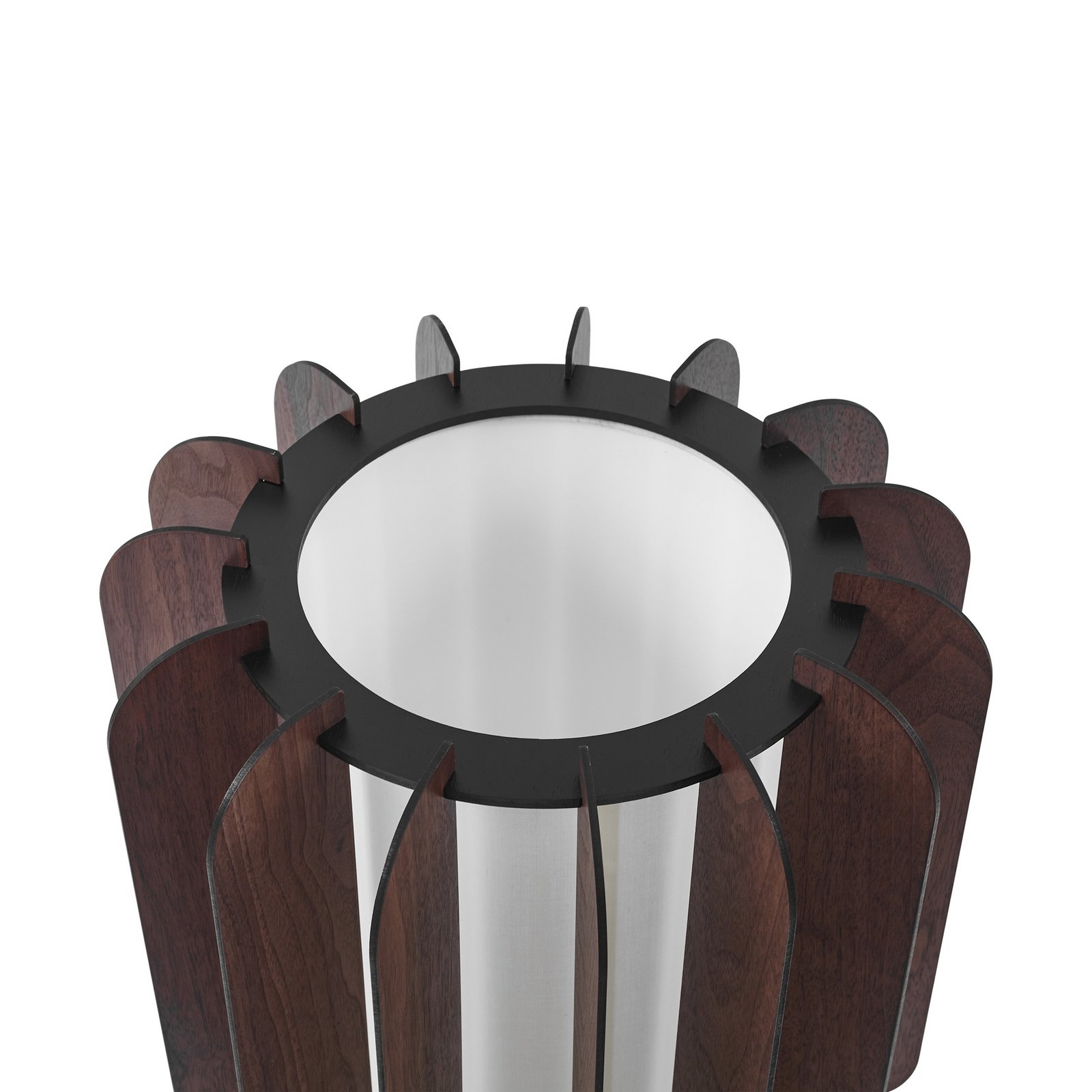 Juneta vloerlamp, bruin, 75 cm, hout/textiel - Lucande Juneta vloerlamp, bruin, 75 cm, hout/textiel - Lucande