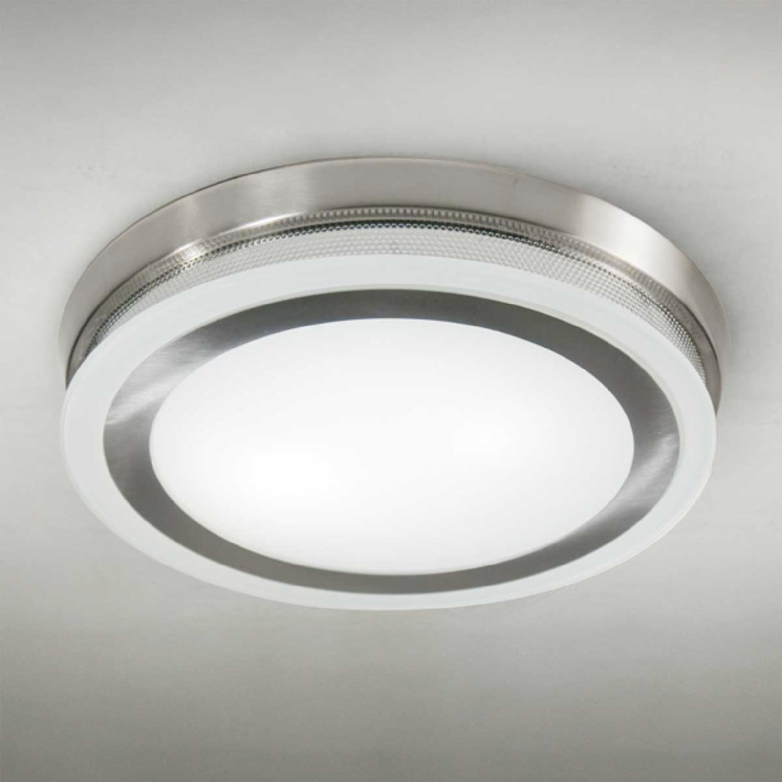 Runde Deckenleuchte RING 9115 51 cm chrom