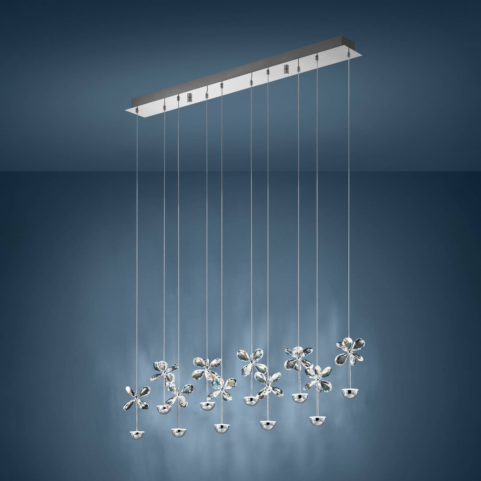 EGLO Stars Of Light LED-Pendel Pianopoli, chrom, długość 87 cm