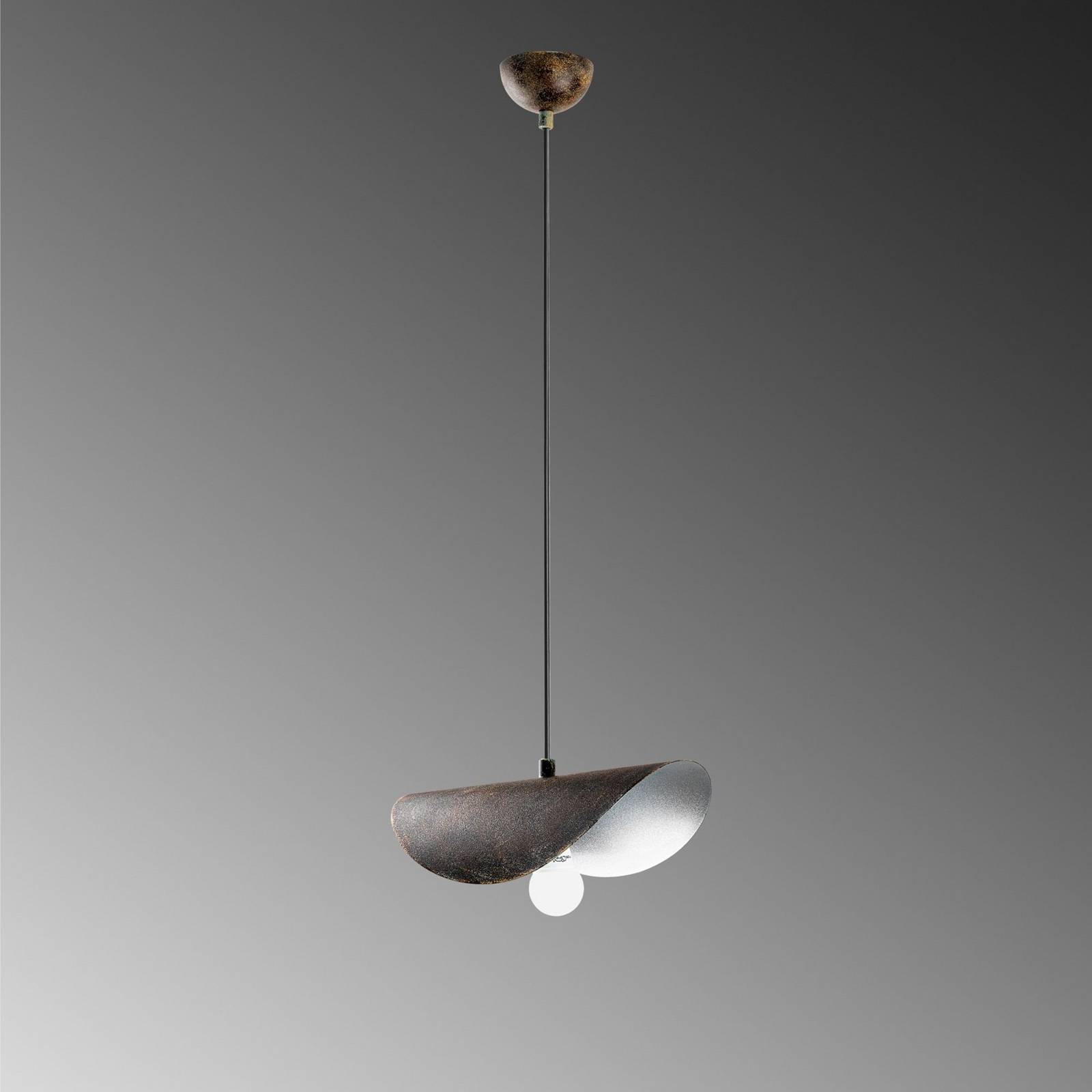 Żyrandol Eger, 1-punktowa, antyczny brąz, metal, E27