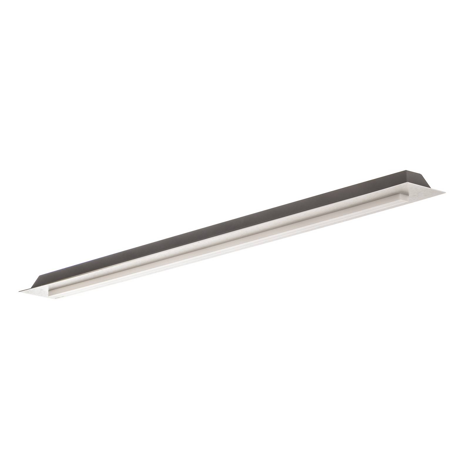 Grossmann Fis LED-kattovalaisin, spottivalaisin, 104 cm - design kattolamppu Olohuoneen/ruokailutila harjattu alumiini