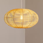 Hengelampe RATTAN, Ø 60 cm, naturbrun, rotting, E27