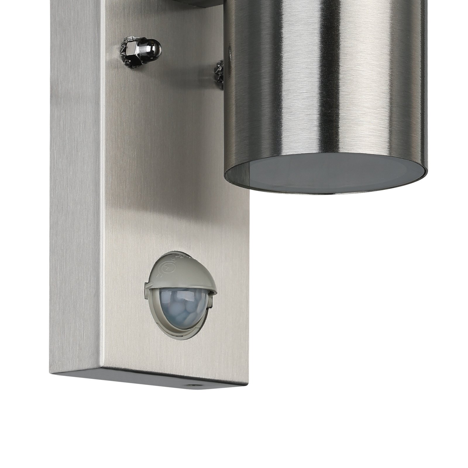 Zidna LED svjetiljka Riga 5, boja nehrđajućeg čelika, 16 cm, senzor od