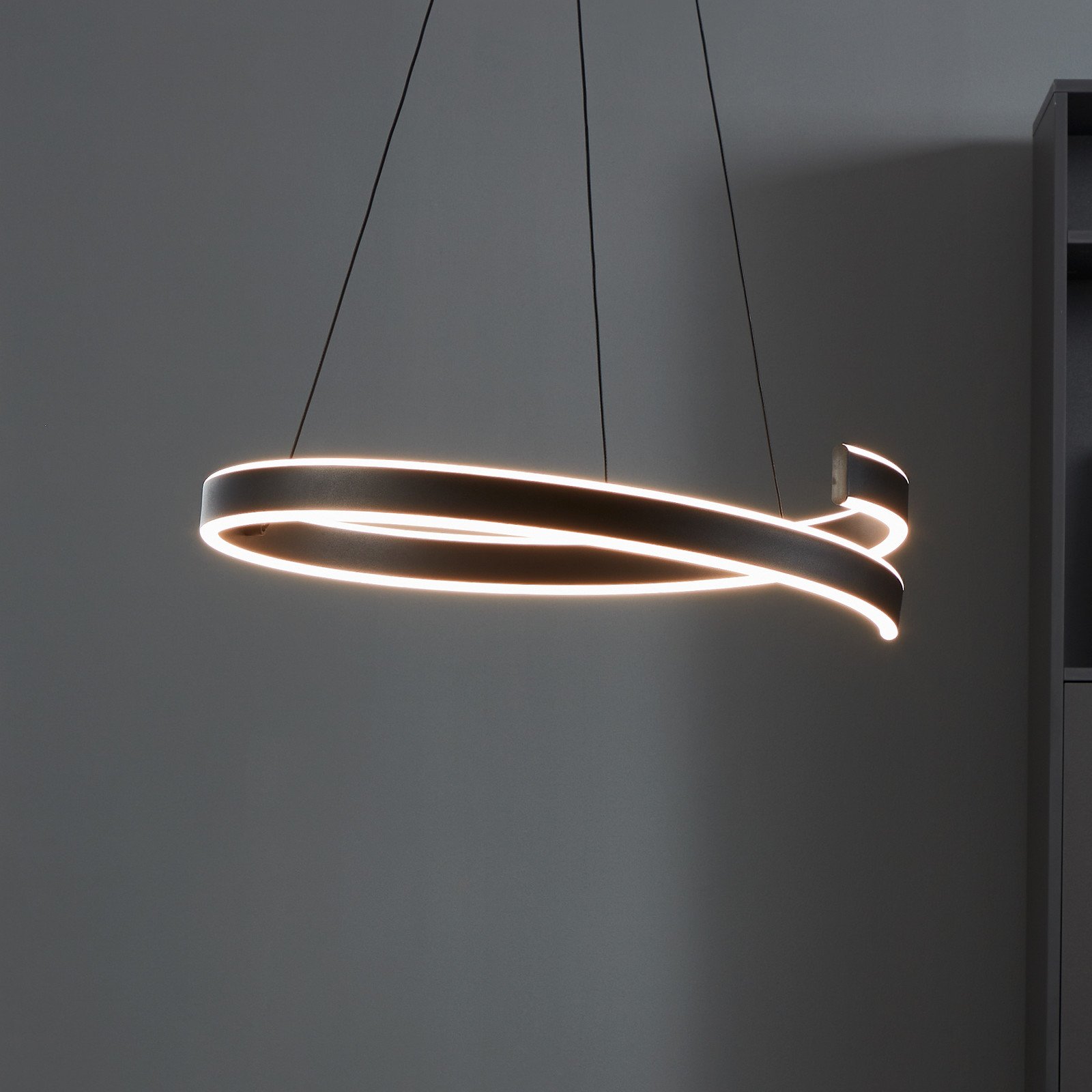 EGLO connect Lampă suspendată LED Andabaia-Z negru - Camera de zi / sufragerie - Modern - negru alb - Metal