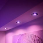 Philips Hue LED padziļinājumā iebūvēts prožektors Centura melns Ø 9cm CCT RGB 3