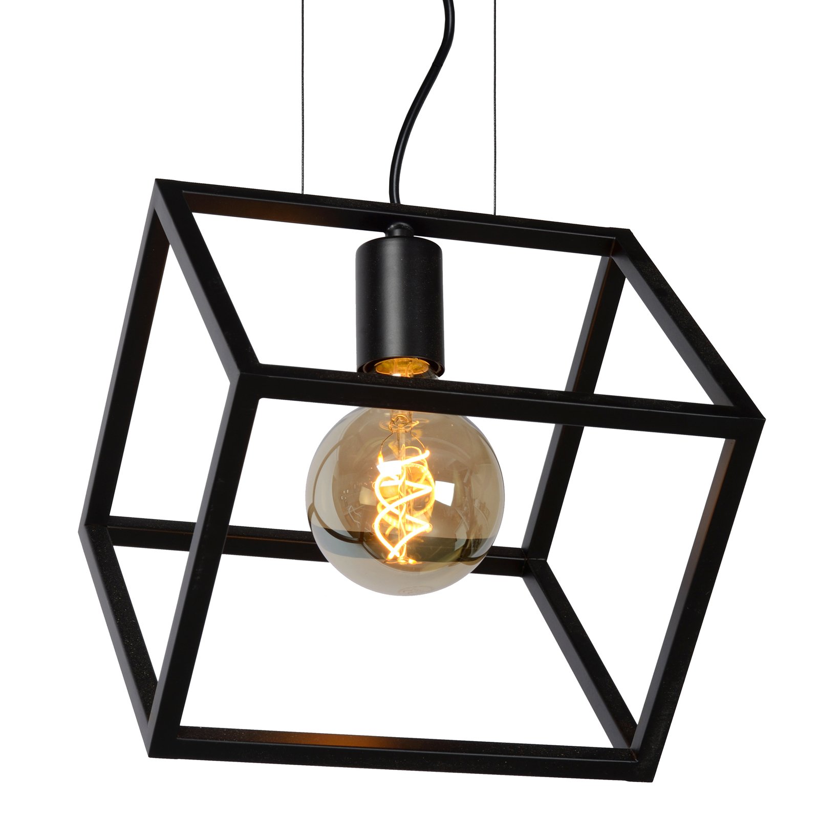 Fabian hanging light, metal lampshade, 1-bulb