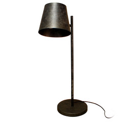 Lámpara de mesa Colt, 1 luz, gris hielo